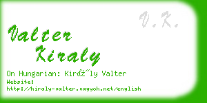 valter kiraly business card